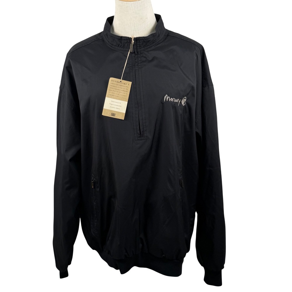 Dunbrooke L Windbreaker Mercury Shorehaven 1/4 Zip Jacket Black Golf Performance